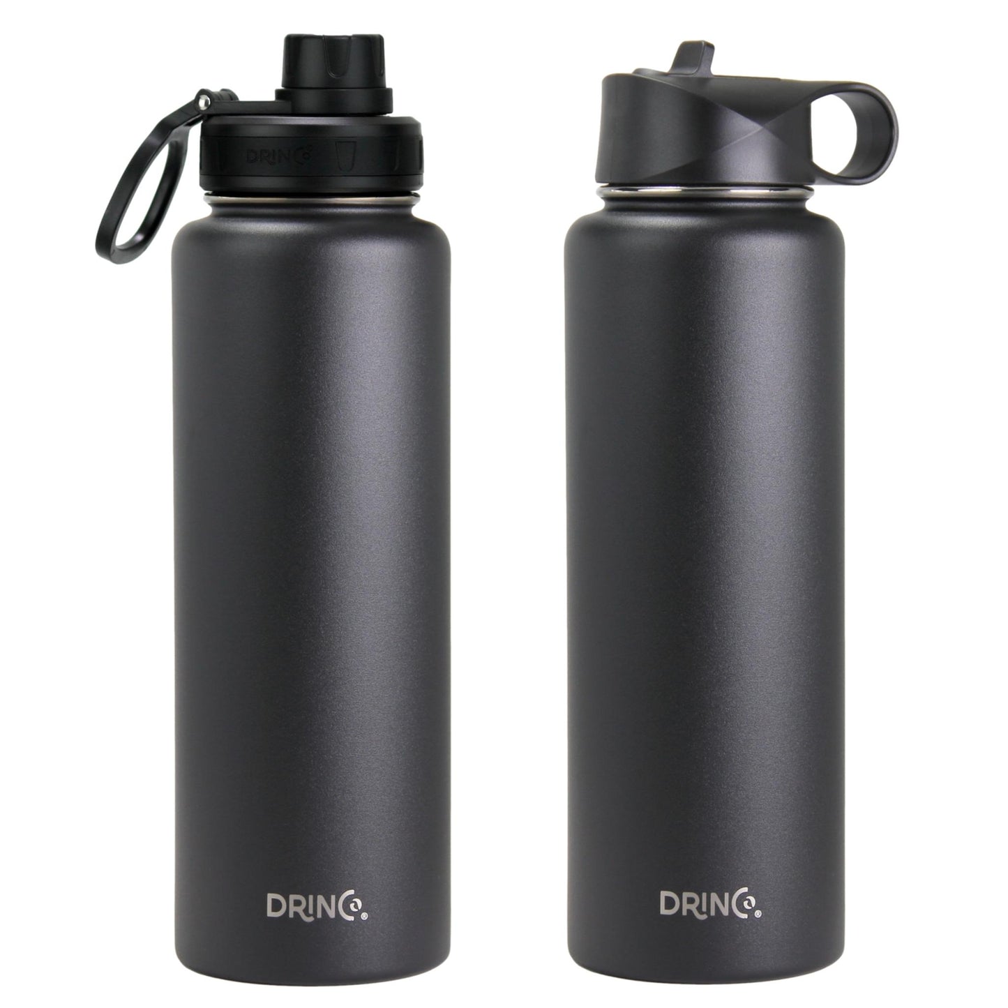 DRINCO 40oz Insulated Water Bottle — Black