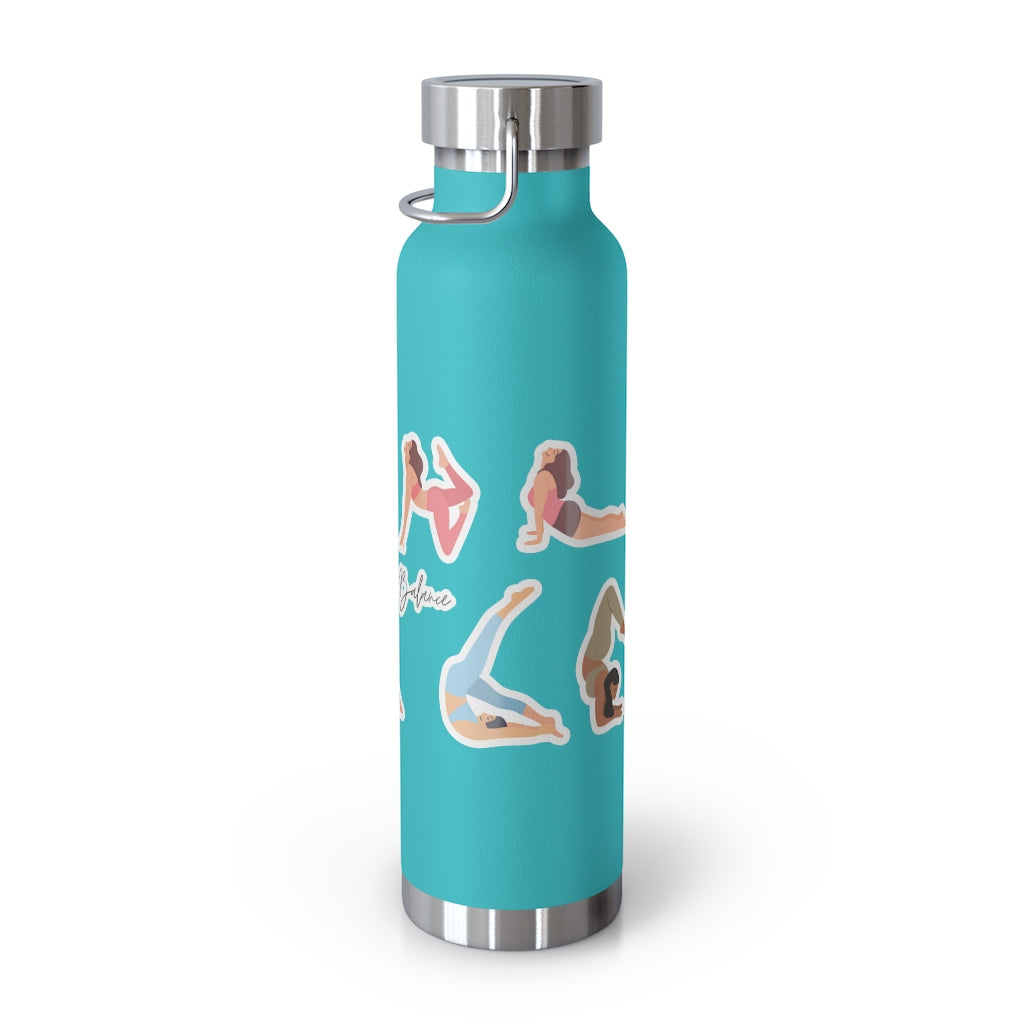 Yoga Poses 22oz Insulated Water Bottle — Find Your Balance