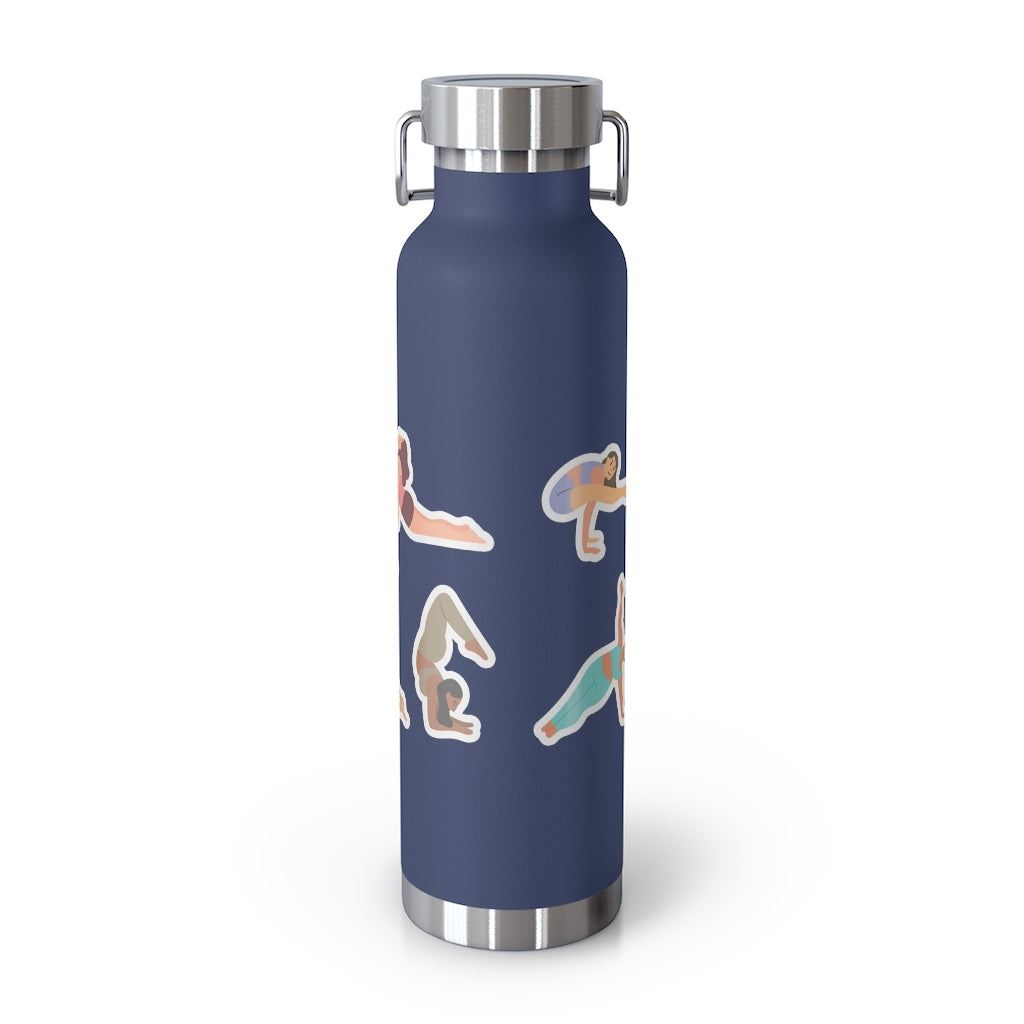Yoga Poses 22oz Insulated Water Bottle — Find Your Balance