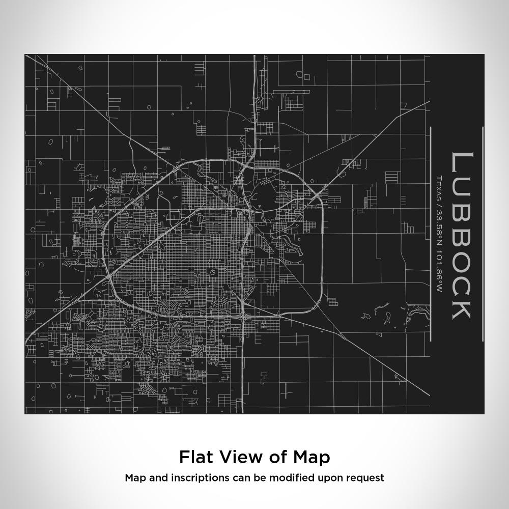 Lubbock, Texas Map Bottle — Bamboo Top, Matte Black