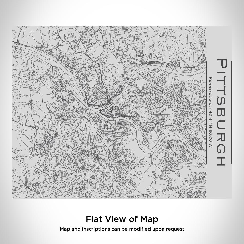 Pittsburgh, Pennsylvania Map Bottle — Bamboo Top