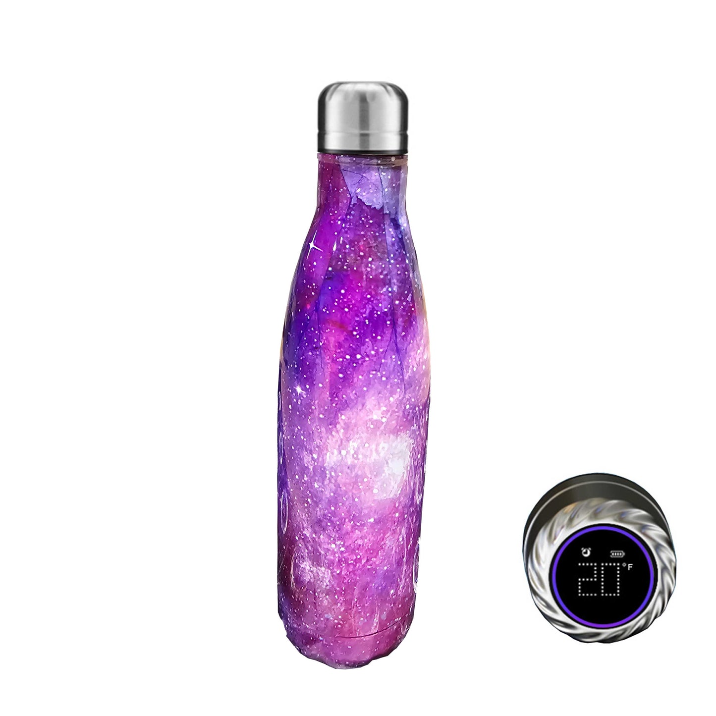 Aquaala UV Self-Cleaning Water Bottle with Temp Display Cap